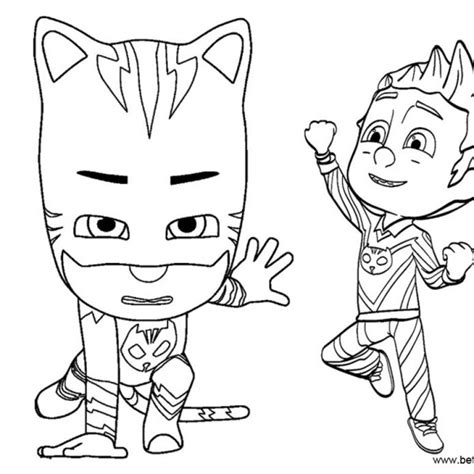 Masks Of Pj Masks Catboy Coloring Pages Free Printable Coloring Pages