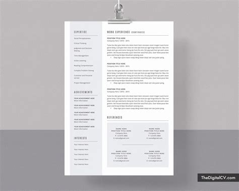 A curriculum vitae (cv) is a summary of your educational and academic background. Modern CV Template for Microsoft Word, Professional ...