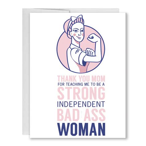 Strong Woman Mother S Day Greeting Card Parcelisland