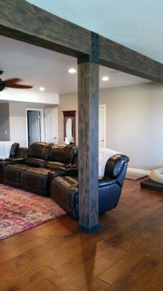 The reason for this is to allow for the mudding process so that the walls will be completely flat. Top 50 Best Basement Pole Ideas - Downstairs Column Cover ...