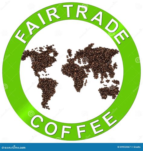 Fair Trade Coffee Stock Illustration Illustration Of World 89932067