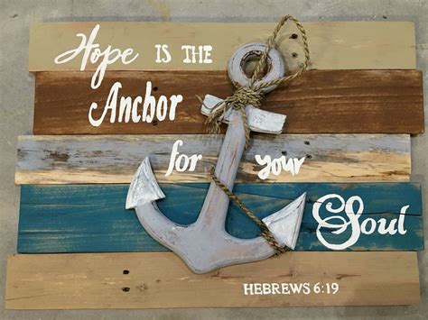Anchor pallet art "Hope is the Anchor for your Soul" | Pallet art