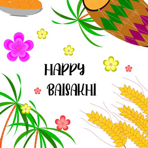Happy Baisakhi Vector Png Images Happy Baisakhi Natural Element Design