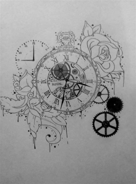 Pin By Joselyn Cabrera On Drawings Clockwork Tattoo Watch Tattoos