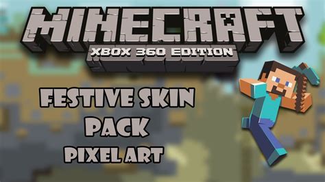 Minecraft Xbox 360 Festive Skin Pack Pixel Art Youtube