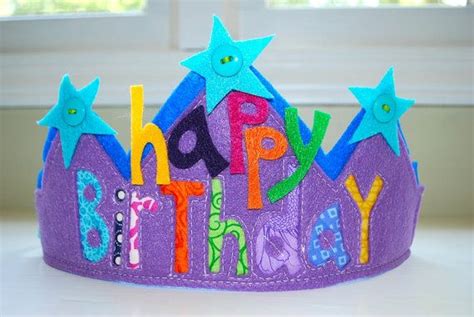 custom felt and fabric happy birthday crown happy birthday crown tiaras and crowns party hats