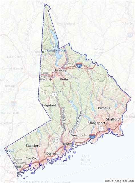 Map Of Fairfield County Connecticut