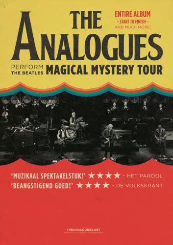 the analogues brengen the beatles weer tot leven tijdens hun unieke magical mystery tour