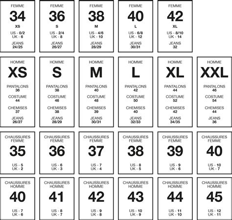 Guide Tailles Fr Standard Measurements Chart For Women Couture