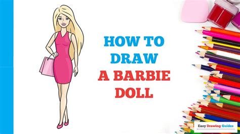 how to draw a barbie doll really easy drawing tutorial doll drawing drawing tutorial easy