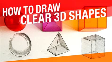 How To Draw Basic 3d Shapes Clear Youtube