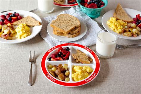 Healthy Balanced Breakfast With Myplate Super Healthy Kids