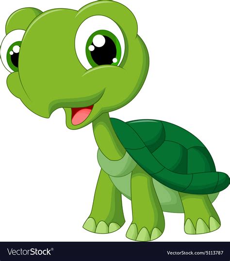 Cute cartoon turtle Royalty Free Vector Image - VectorStock