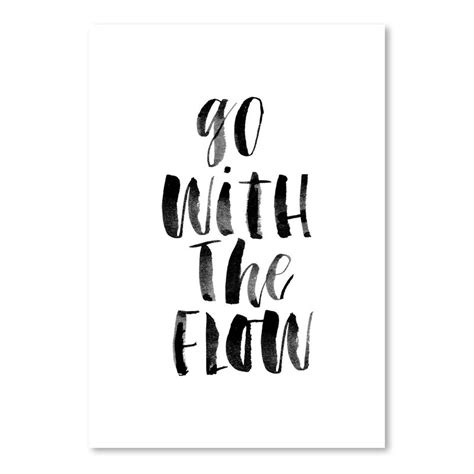 Americanflat Go With The Flow Typography On Canvas Uk