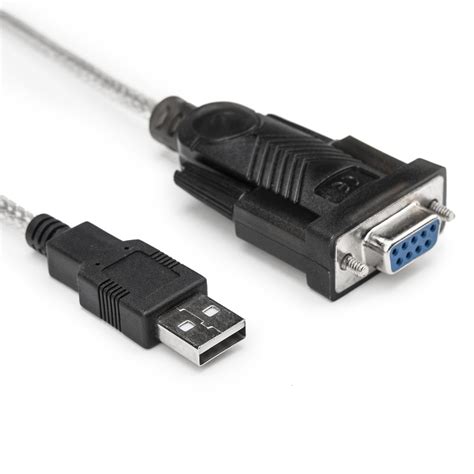 Rocstor Premium 5ft 1 Port Usb To Null Modem Rs232 Db9 Serial Dce