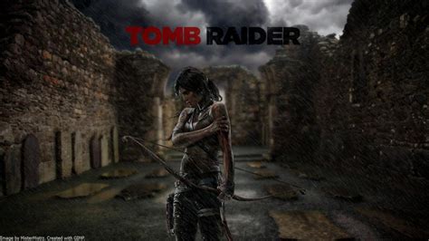 Tomb Raider Lara Croft Bow Arrow Rain Hd Wallpaper Games Wallpaper