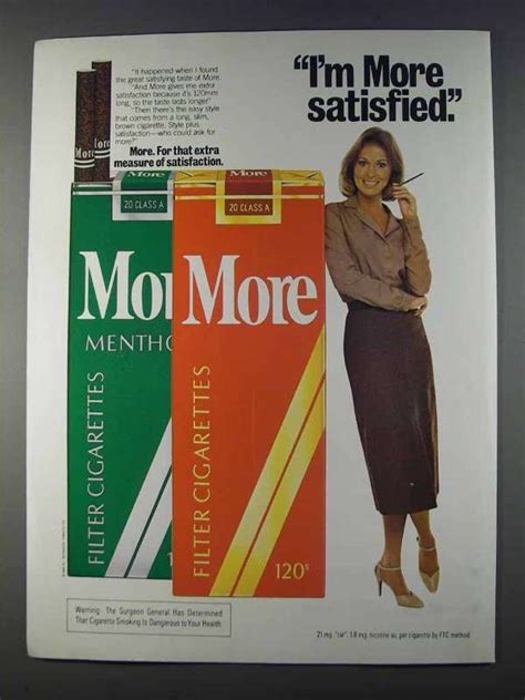 1980 More Cigarettes Ad Im Satisfied 1980 89