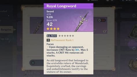 Royal Longsword In Genshin Impact Should Players Buy This Sword From