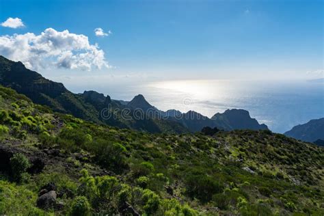 Green Mountain Slopes Of Anaga National Park Tenerife Canary Islands