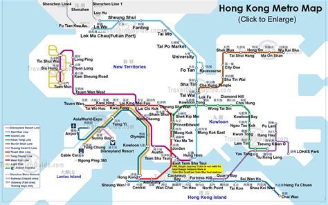 Hong Kong Subway Map Luckily Not Too Complicated Metro Map Subway