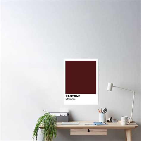 Maroon Pantone Color Swatch Poster For Sale By Jamiejamie00 Redbubble