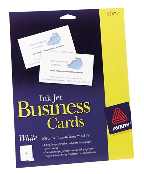 Avery Business Card Customised Business Card Printing Online Avery