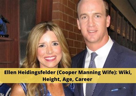Ellen Heidingsfelder Cooper Manning Wife Wiki Height Age Career