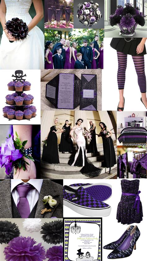 What to wear with a purple bridesmaid dress? Paper Doll Romance: Color Day: Black and Purple