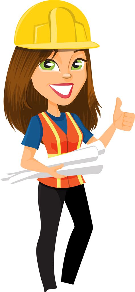 Women In Engineering Clip Art Female Construction Worker Cartoon