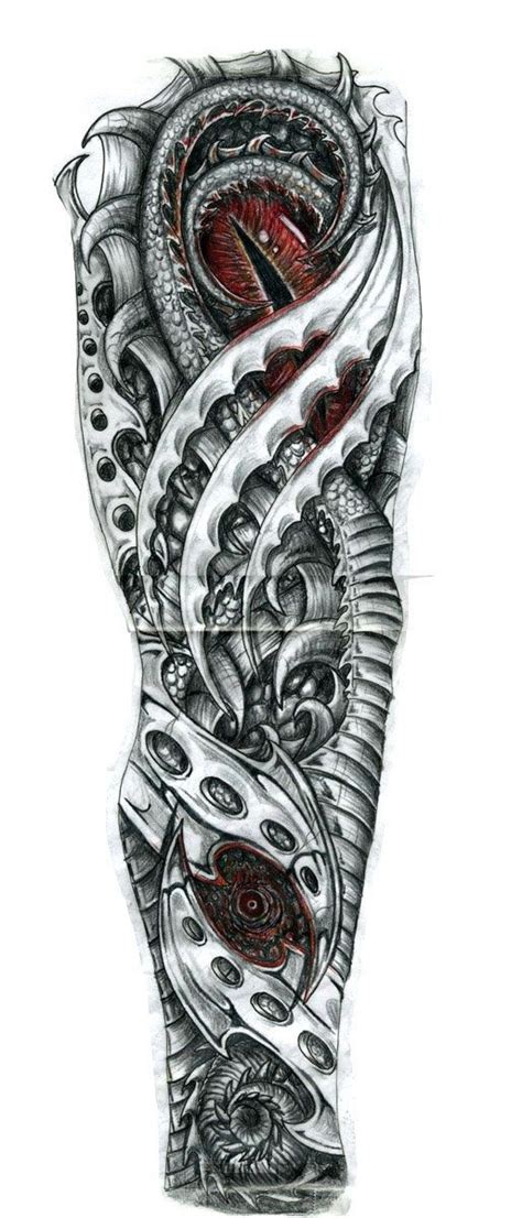 Biomech Design To Semi Cover A Previous Tattoo From Scratch Taking