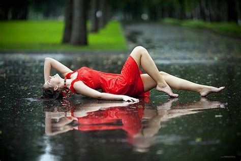 Hot Girl In Rain Sexy Rain Relax Wet Woman Girl