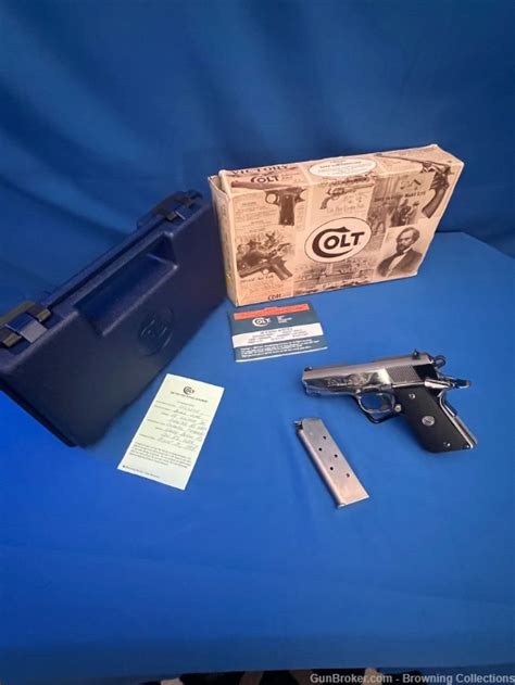 Colt Officers Acp Enhanced 45 Acp 3 ½ Bright Stainless 1994 Semi