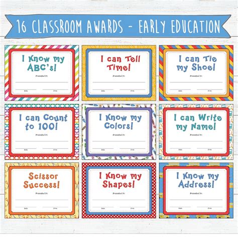 Classroom Award Certificates Instant Download Edit And Etsy