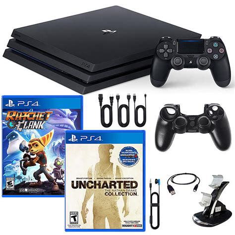 Sony Playstation 4 Pro Console Nathan Drake Ratchet And Clank Games