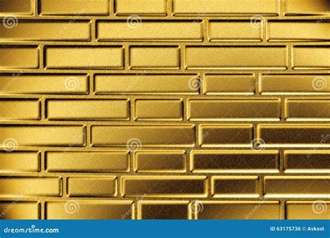 Golden Brick Wall Stock Illustration Image 63175736