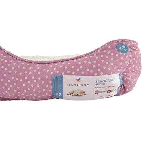 Harmony Pink Dot Nester Dog Bed 20 L X 17 W Xsmall Pink White You