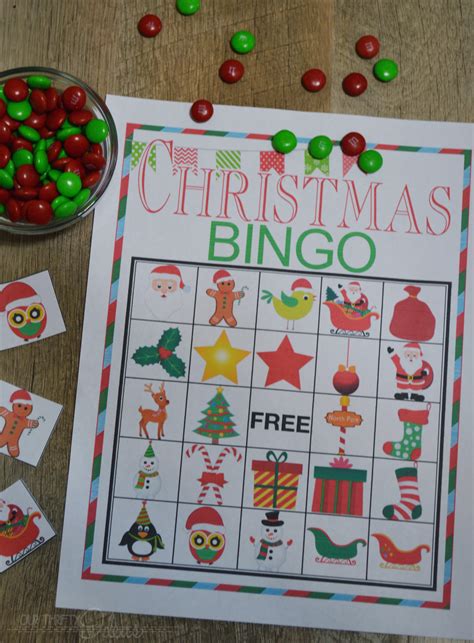 Christmas Bingo Printable Game Design Dazzle