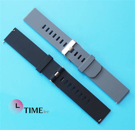 20mm 22mm Silicone Rubber Watchband Quick Release Pin Watch Band Strap