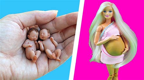 amazing barbie pregnant and hairstyle diy barbie