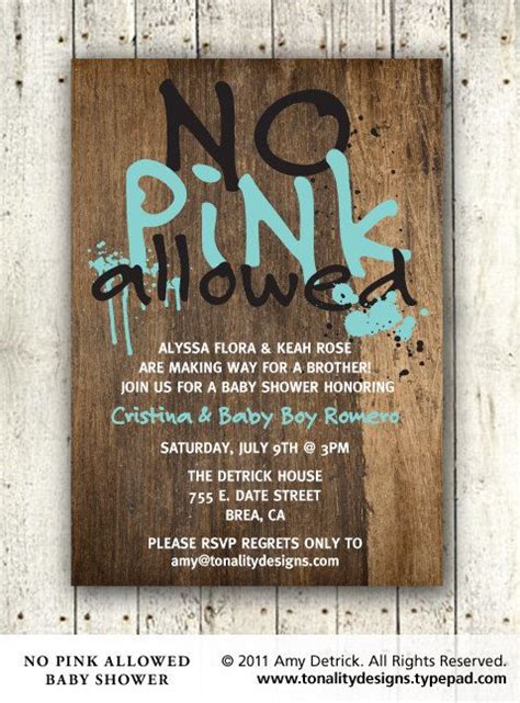 Download 1,854 baby shower card free vectors. Cute Baby Boy Baby Shower Invitation: No Pink Allowed (DIY ...
