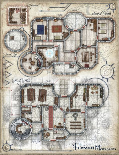 Image Result For Dnd Mansion Map Tabletop Rpg Maps Dungeon Maps