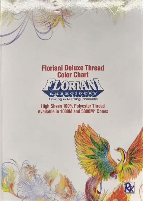 Floriani Deluxe Thread Color Chart 844050096053