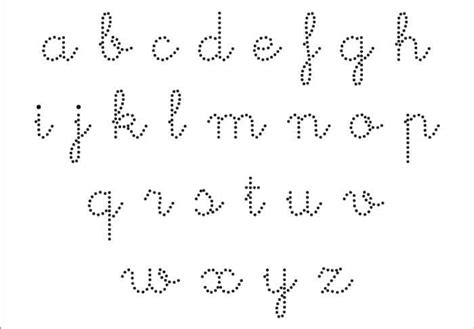 Alfabeto Em Letra Cursiva Pontilhado Para Imprimir E