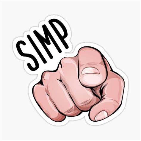Simp Pointing Sticker By Chien132 Redbubble