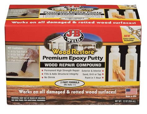 J B Weld Epoxy Putty Kit Premium Brown 12 Oz 39f87540005 Grainger