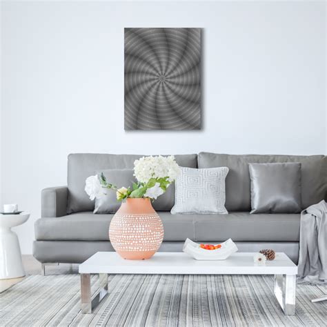 Abstract Geometric Spiral Pattern Wall Art Framed Canvas Ready To