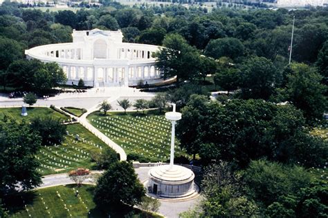 Aerial View Of Arlington National Cemetery Showing The Memorial