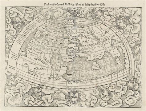 MÜnster Sebastian 1488 1552 Ptolemaisch General Tafel Begreiffend