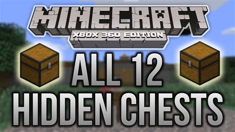Minecraft Xbox 360 All 12 Hidden Chests Tutorial World
