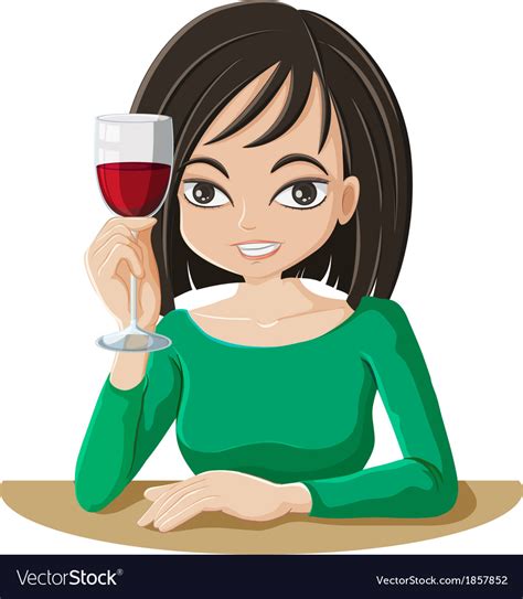 Cartoon Of Lady Drinking Wine Illustrations Royalty Free Vector 0c5
